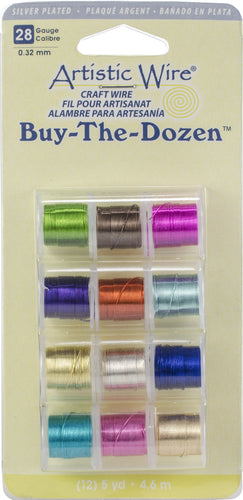 Artistic Wire Buy-The-Dozen Silver-Plated 5yd 12/Pkg