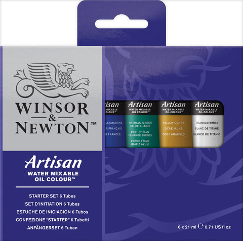 Winsor & Newton Artisan Water Mixable Oil Paints 21ml 6/Pkg