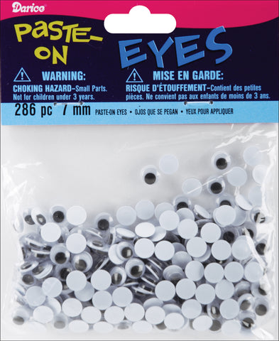 Paste-On Wiggle Eyes 7mm 286/Pkg