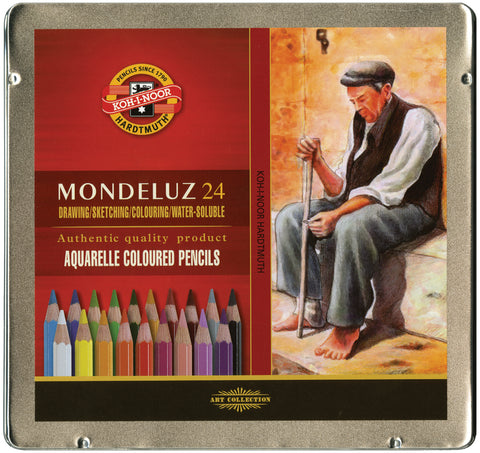 Mondeluz Aquarelle Watercolor Pencils Set 24/Pkg
