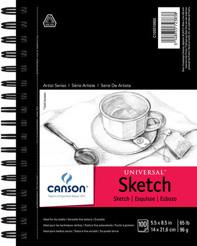 Canson Universal Spiral Sketch Book 5.5&quot;X8.5&quot;