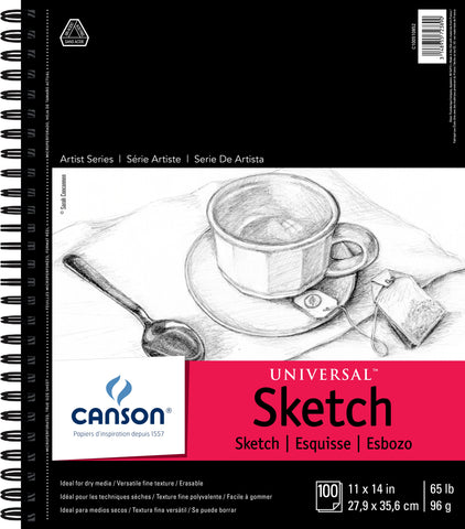 Canson Universal Spiral Sketch Book 11&quot;X14&quot;