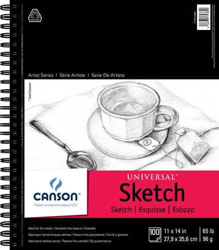 Canson Universal Spiral Sketch Book 11&quot;X14&quot;