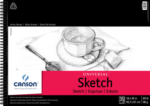 Canson Universal Spiral Sketch Book 18&quot;X24&quot;