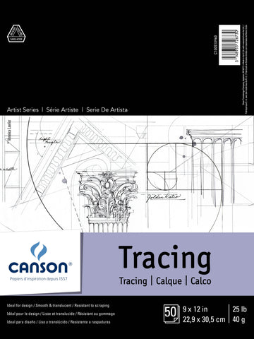 Canson Artist Series Tracing Paper Pad 9&quot;X12&quot;