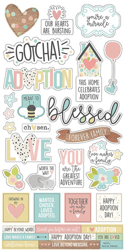 Simple Sets Oh Baby! Adoption Cardstock Stickers 6"X12"