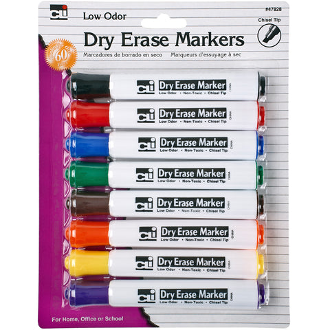 Dry Erase Chisel Tip Markers 8/Pkg