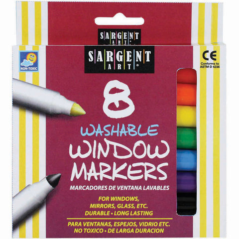 Washable Window Markers 8/Pkg