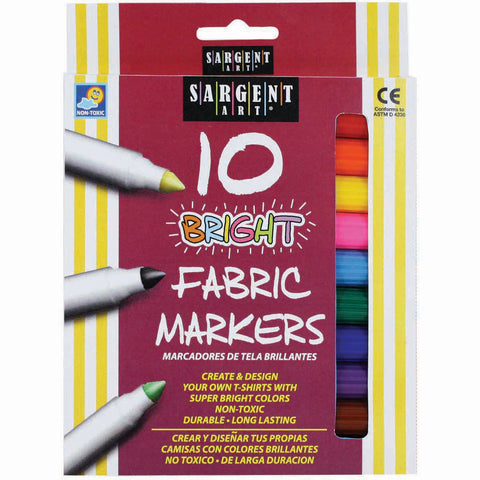 Bright Fabric Markers 10/Pkg