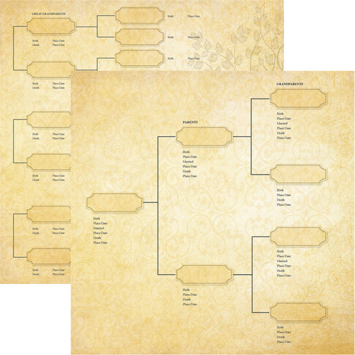 Family Tree Double-Sided Cardstock 12"X12"