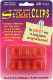 StikkiCLIPS Self-Stick Reusable Paper Holders 10/Pkg
