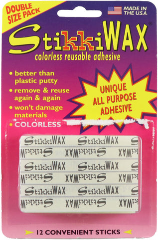 StikkiWAX Reusable Adhesive Sticks 12/Pkg