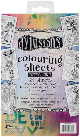 Dyan Reaveley's Dylusions Coloring Sheets #2 5"X8"