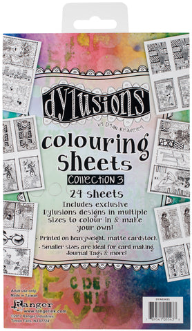 Dyan Reaveley's Dylusions Coloring Sheets #3 5"X8"