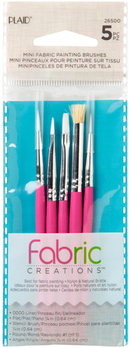 Fabric Creations Tools - Fabric Paint Brush Set 5/Pkg