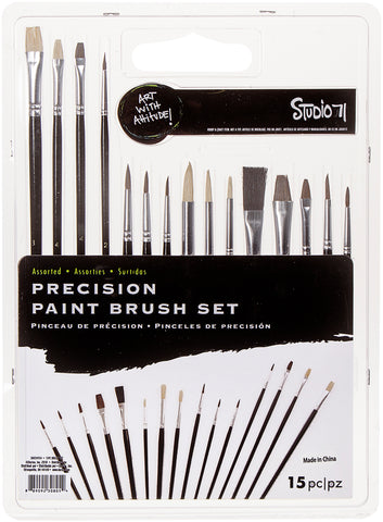 Studio 71 Precision Paint Brush Set 15/Pkg