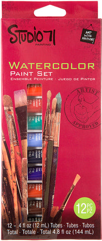 Studio 71 Watercolor Paint Set 12ml 12/Pkg
