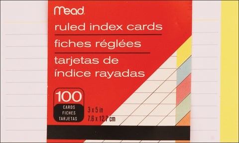 Mead Index Card 3"X5" 100/Pkg