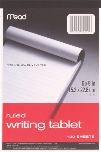 Mead Ruled Writing Tablet 6"X9"