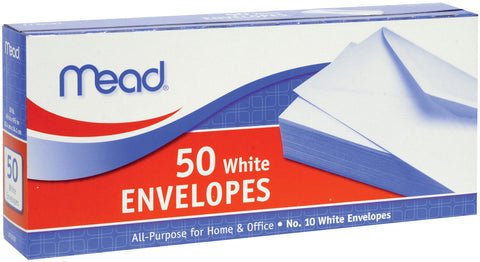 Mead Boxed Envelopes 4.125"X9.5" 50/Pkg