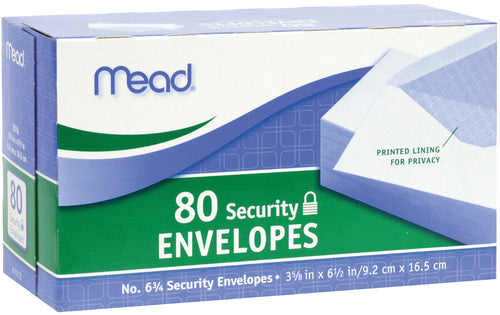 Mead Boxed Envelopes 3.625"X6.5" 80/Pkg