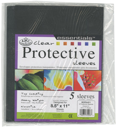 Clear Protective Sleeves 5/Pkg