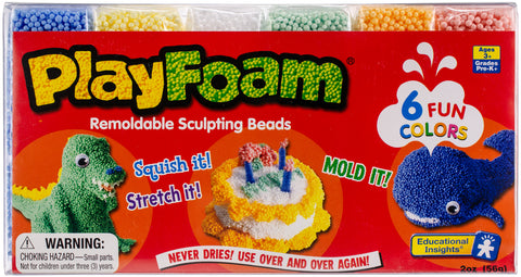 PlayFoam Remoldable Sculpting Beads Set 2oz 6/Pkg