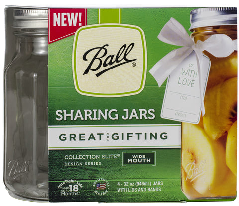 Ball(R) Wide Mouth Sharing Jars 4/Pkg
