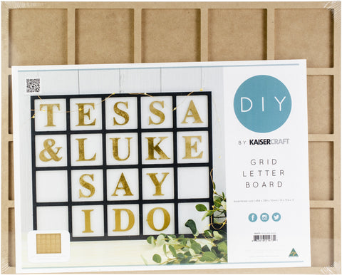 Kaisercraft Beyond The Page MDF Grid Letter Board