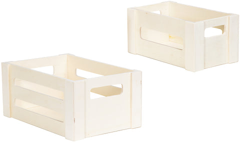 Wood Crates Nested 2/Pkg