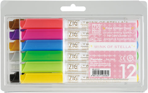 ZIG Memory System Wink Of Stella Glitter Markers 12/Pkg