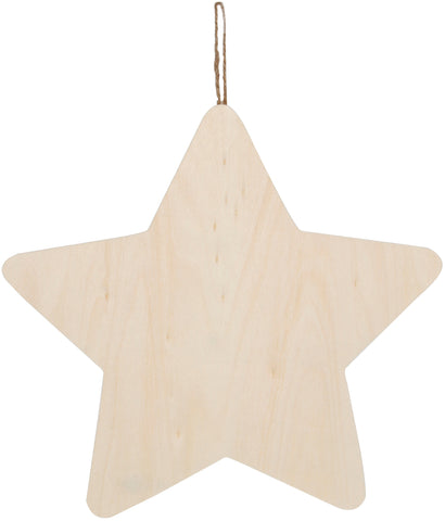 Wood Plaque Star