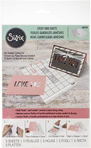 Sizzix Big Shot Sticky Grid 6"X8.5" 5/Pkg