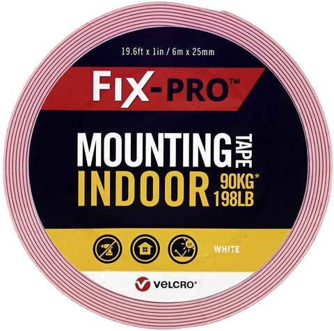 Velcro(R) Brand Fix-Pro Indoor Mounting Tape 1"X19.5'
