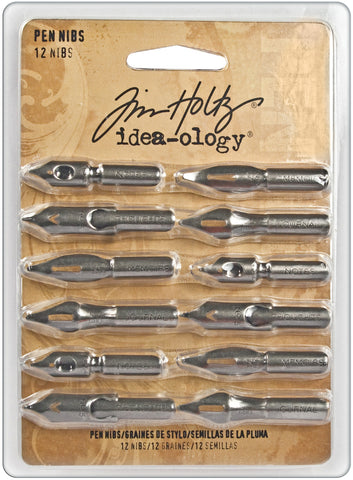 Idea-Ology Metal Worded Pen Nibs 1.5" 12/Pkg