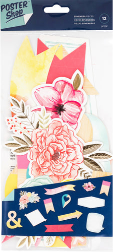 American Crafts Poster Shop Cardstock Ephemera 5.5&quot;X12&quot;