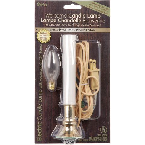 Electric Candle Lamp W/Sensor Blister-Packed 7"