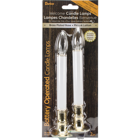 Battery Operated Candle Lamps 9&quot; 2/Pkg