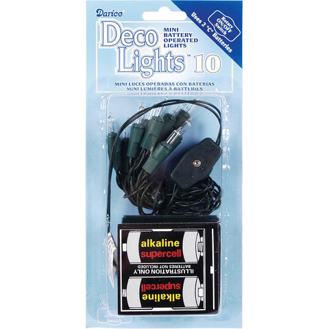 Deco Lights Battery Operated Mini Lights - 10 Bulbs