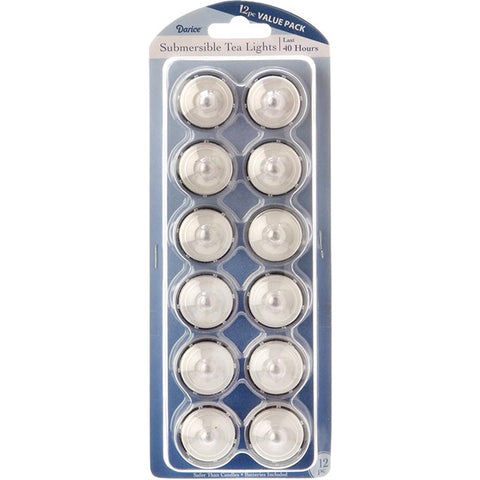 Battery Operated Submersible Tea Lights 12/Pkg