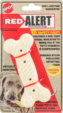 Red Alert 5" Nylon Bone Dog Toy