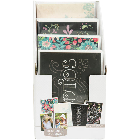 K&Company Floral & Chalk 1-Up Photo Albums 12/PDQ Display