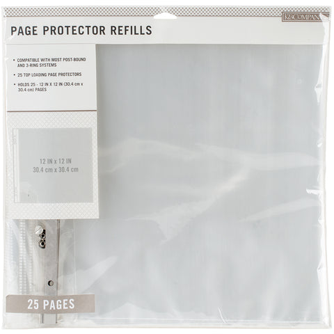 K&Company Page Protector Refills 12"x12" 25/Pkg