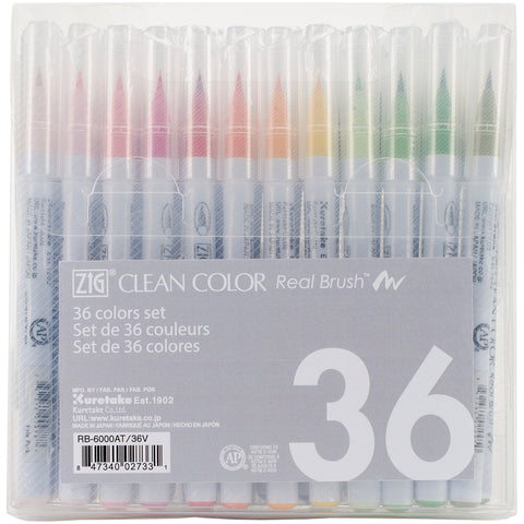 Kuretake ZIG Clean Color Real Brush Markers 36/Pkg