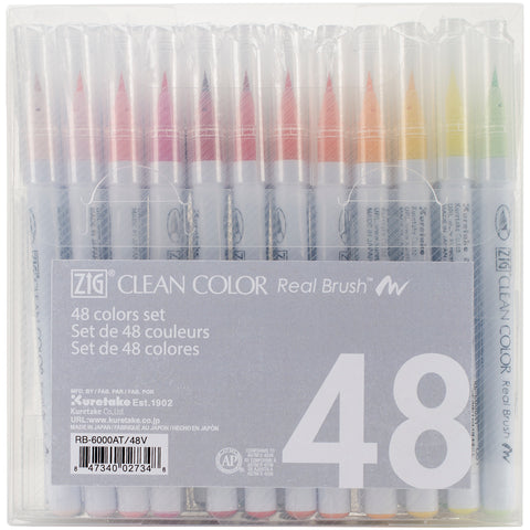 Kuretake ZIG Clean Color Real Brush Markers 48/Pkg