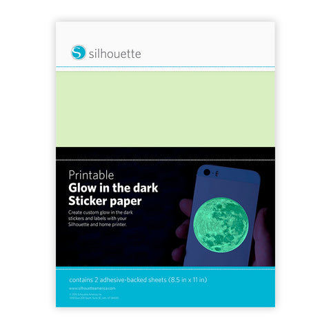 Silhouette Printable Sticker Paper 8.5"X11" 2/Pkg