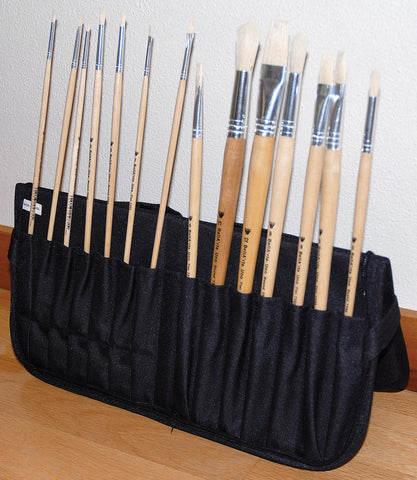 Just Stow-It(R) Zippered Easel-Back Brush Case