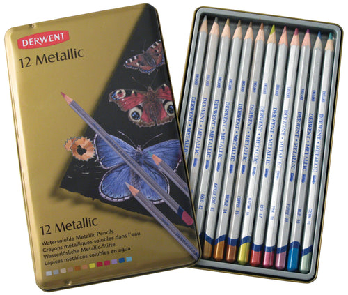 Derwent Metallic Pencils 12/Pkg