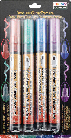 DecoColor Just Glitter Premium Marker Set 4/Pkg