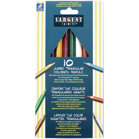 Jumbo Triangular Colored Pencils 10/Pkg